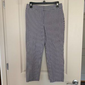 Seersucker, Blue and White Nautical, Ankle Pant